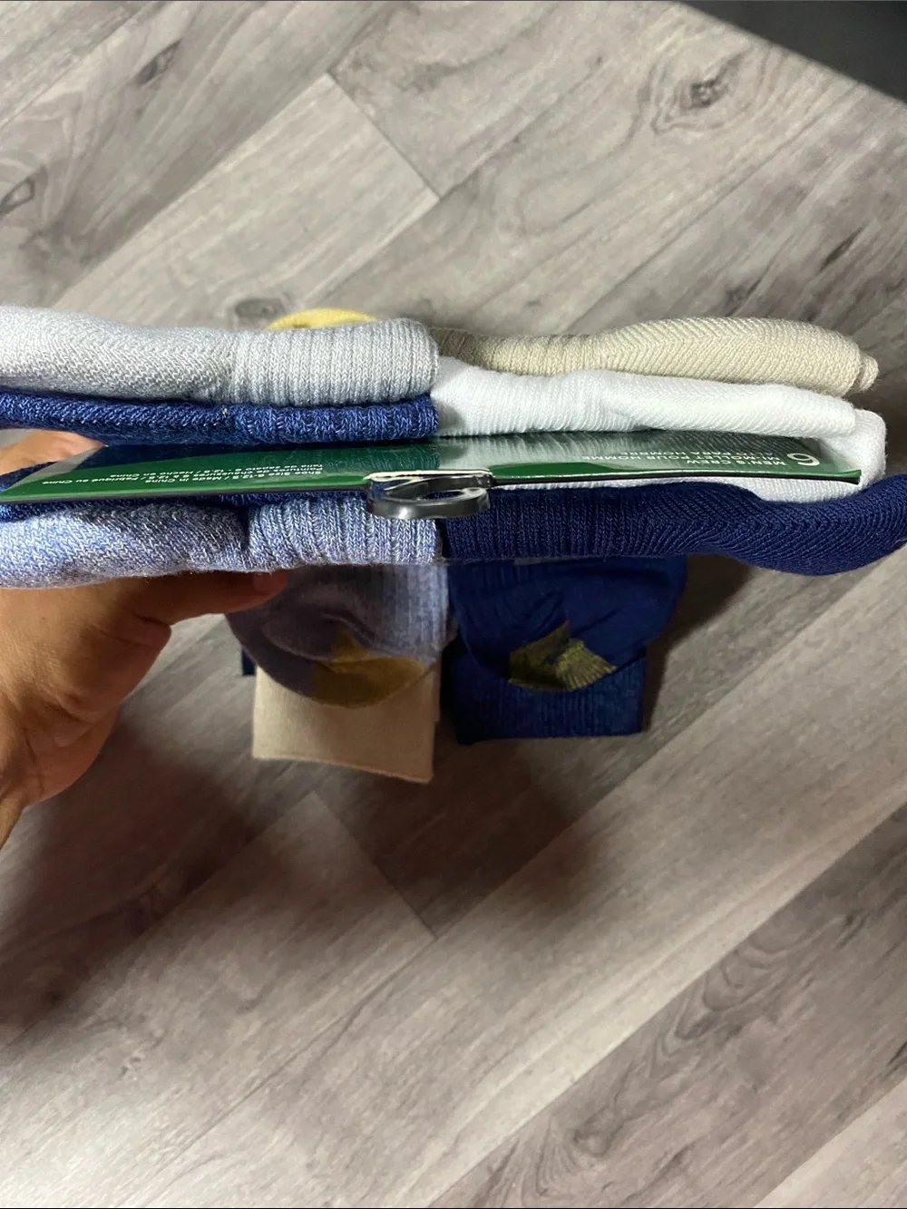 Gold Toe Casual Men's Sock 4-Pack - Cream, Light Gray, Blue, Yellow
